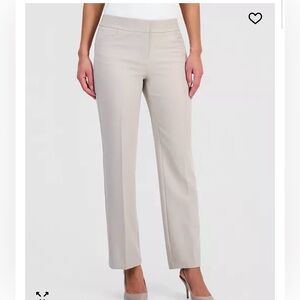 NWT Kasper Women's Straight-Leg Trousers in Summer Straw